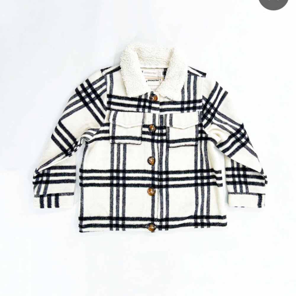 NWT Plaid jacket with sherpa collar - Orchestra